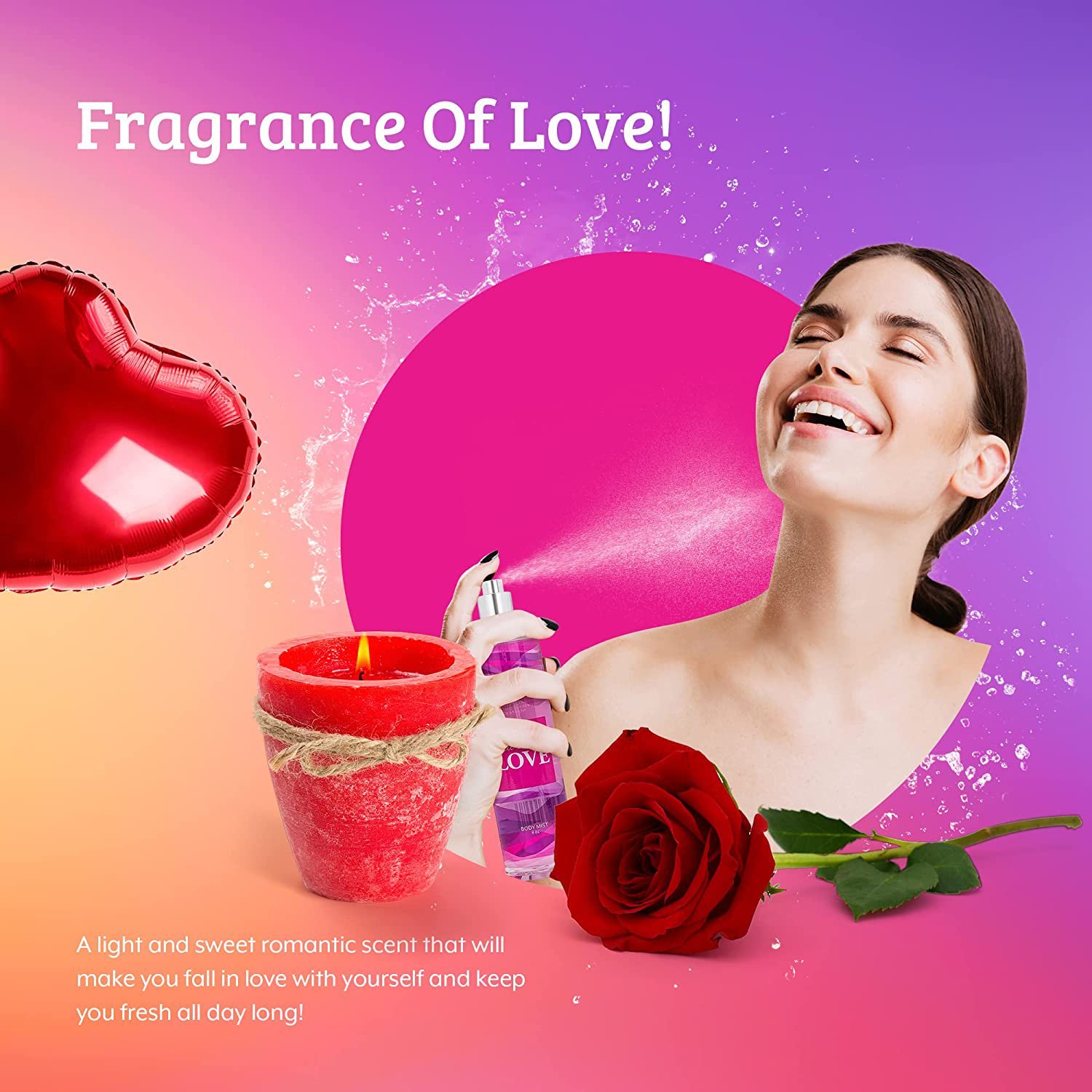 Mother's Day Body Spray For Women, Womens Perfume Fine Fragrance Body Mist And Sprays, Women's Luxury Scented Gifts and Presents Spell Bound Love Body Mist 8 oz Gift for Her Ideal Stocking Stuffer - Image 7