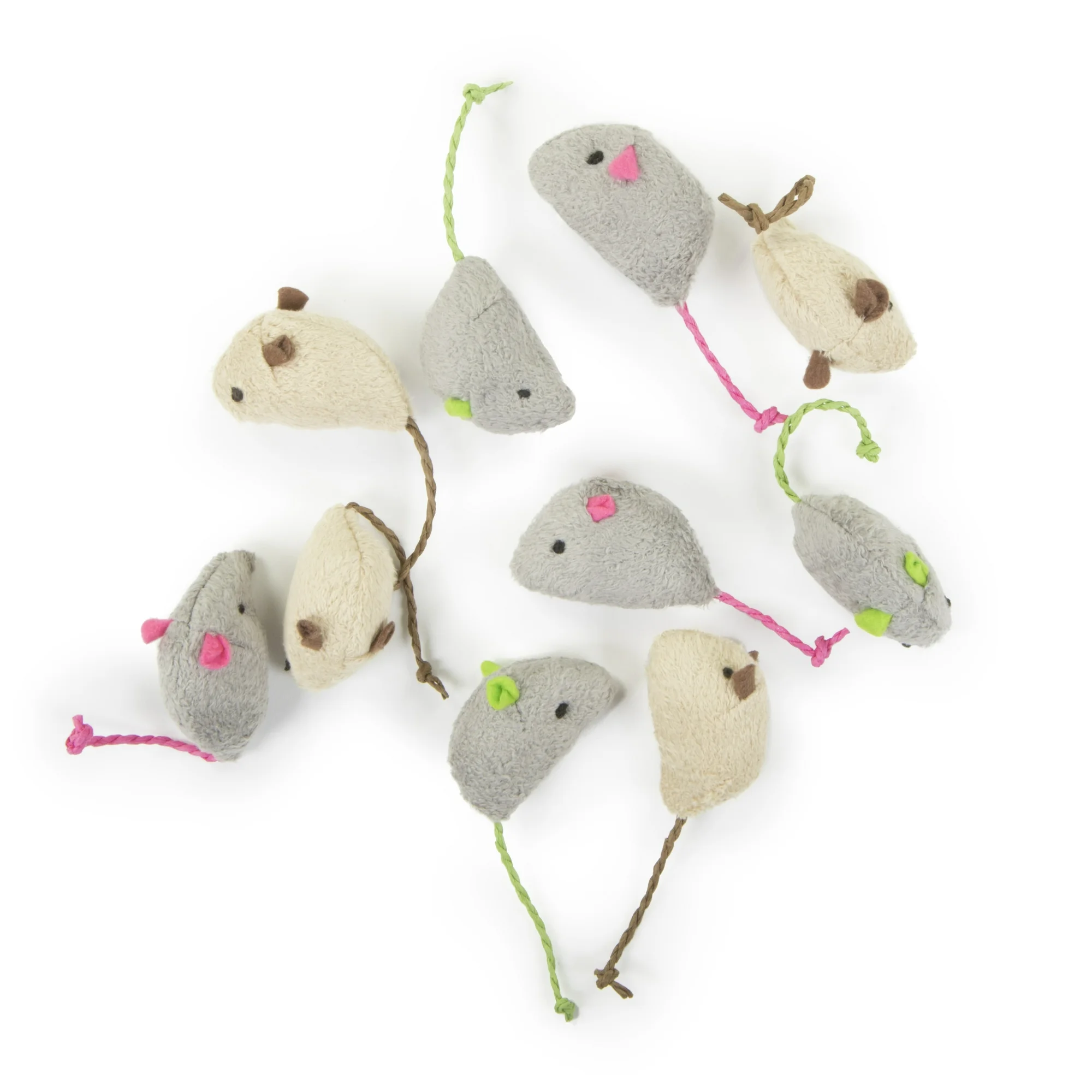 SmartyKat Skitter Critters Value Pack, Soft Plush Catnip Filled Mice Cat Toys, 10 Count - Image 3