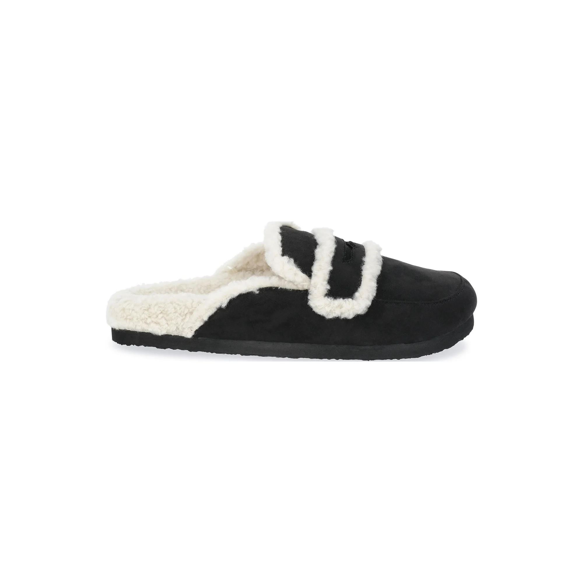 Time and Tru Women's Faux Shearling Slide On Loafers - Image 5