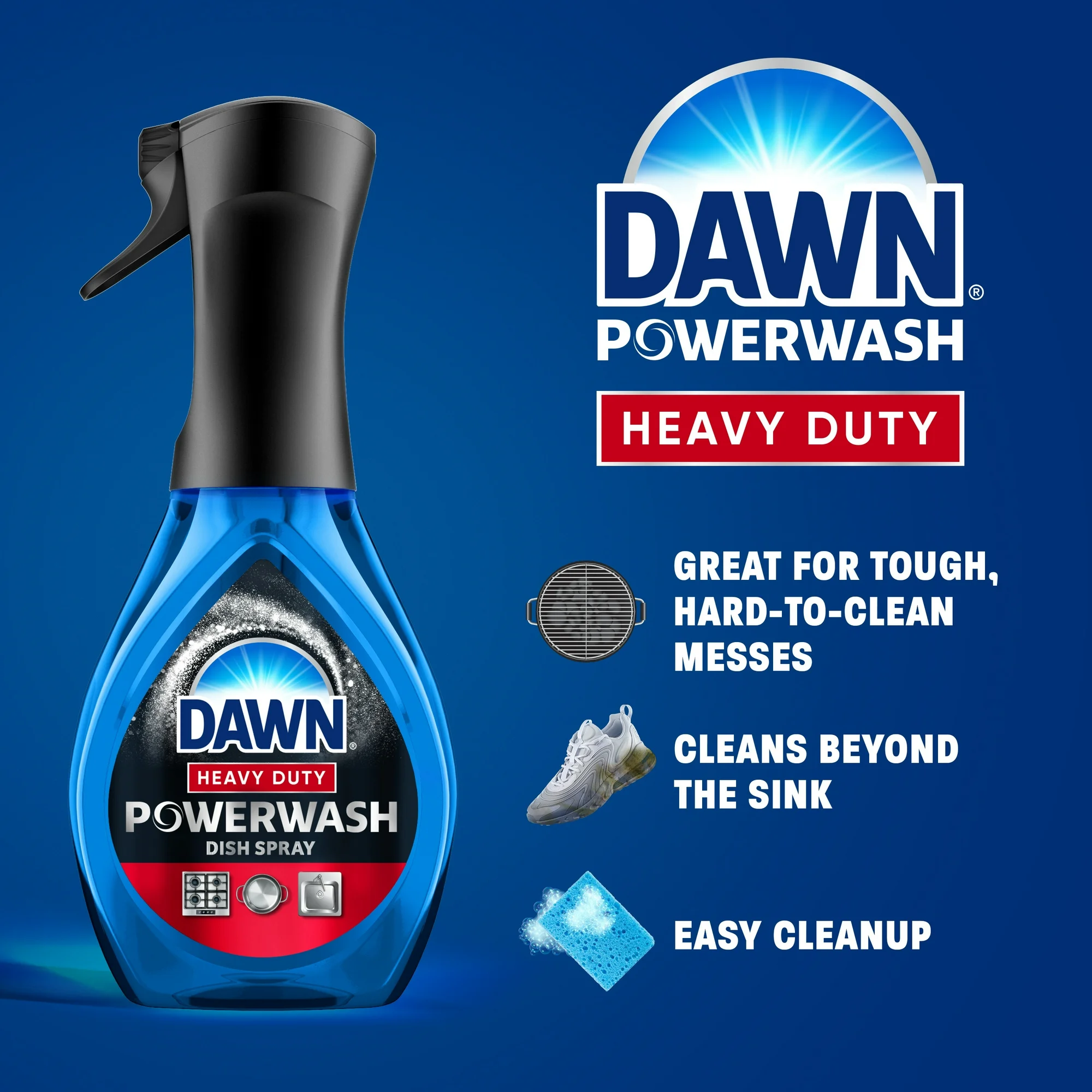 Dawn Powerwash Heavy Duty Dish Spray, Dish Soap, All-Purpose Cleaner, 1 Starter Kit, 16 FL Oz - Image 11