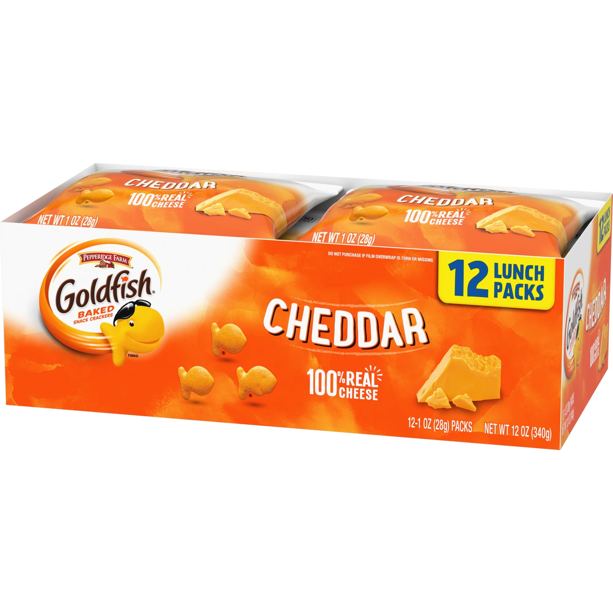 Goldfish Cheddar Cheese Crackers, Snack Packs, 1 oz, 12 Count Multi-Pack Tray - Image 11