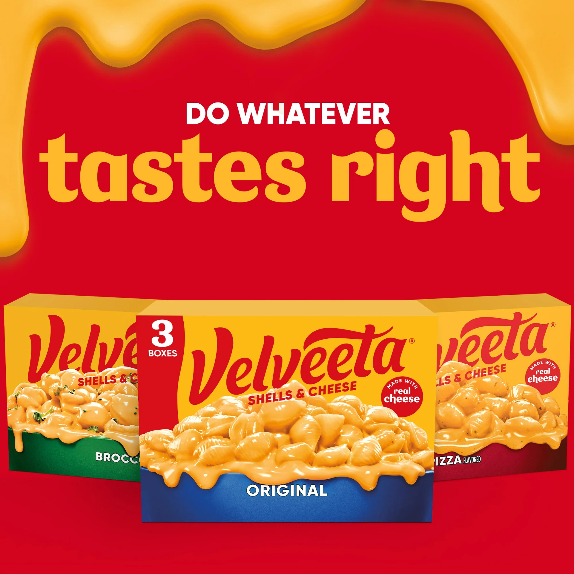 Velveeta Shells and Cheese Original Mac N Cheese Dinner, 3 ct Pack, 12 oz Boxes, Shelf-Stable - Image 8