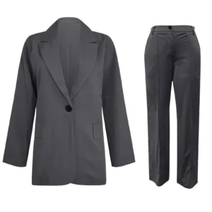 Aboser Blazer Sets Women 2 Piece Outfits Business Casual Blazer Suit Dressy Work Office Jacket Suits Plus Size Wide Leg Pants Suit Set