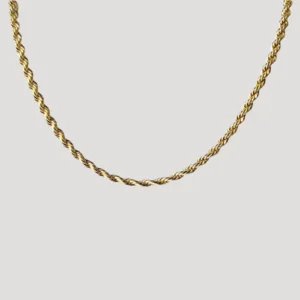 14kt Bonded Gold Chain Necklace, Rope Chain Cross Necklaces for Women and Men, Best Christmas Gift for, Her, Him - 14kt Bonded Gold Jewelry by Artisan Jeweler