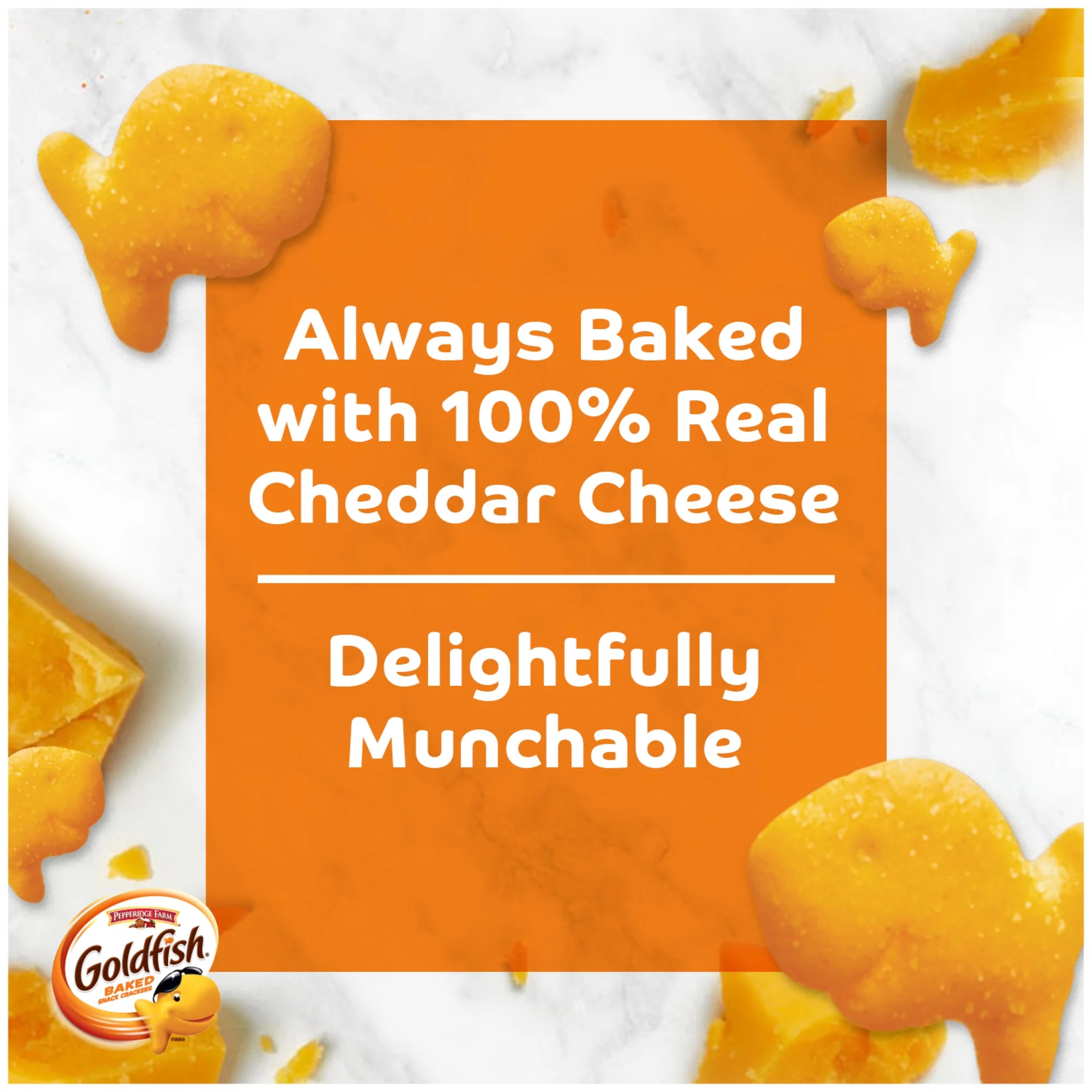 Goldfish Cheddar Cheese Crackers, Snack Packs, 1 oz, 12 Count Multi-Pack Tray - Image 3