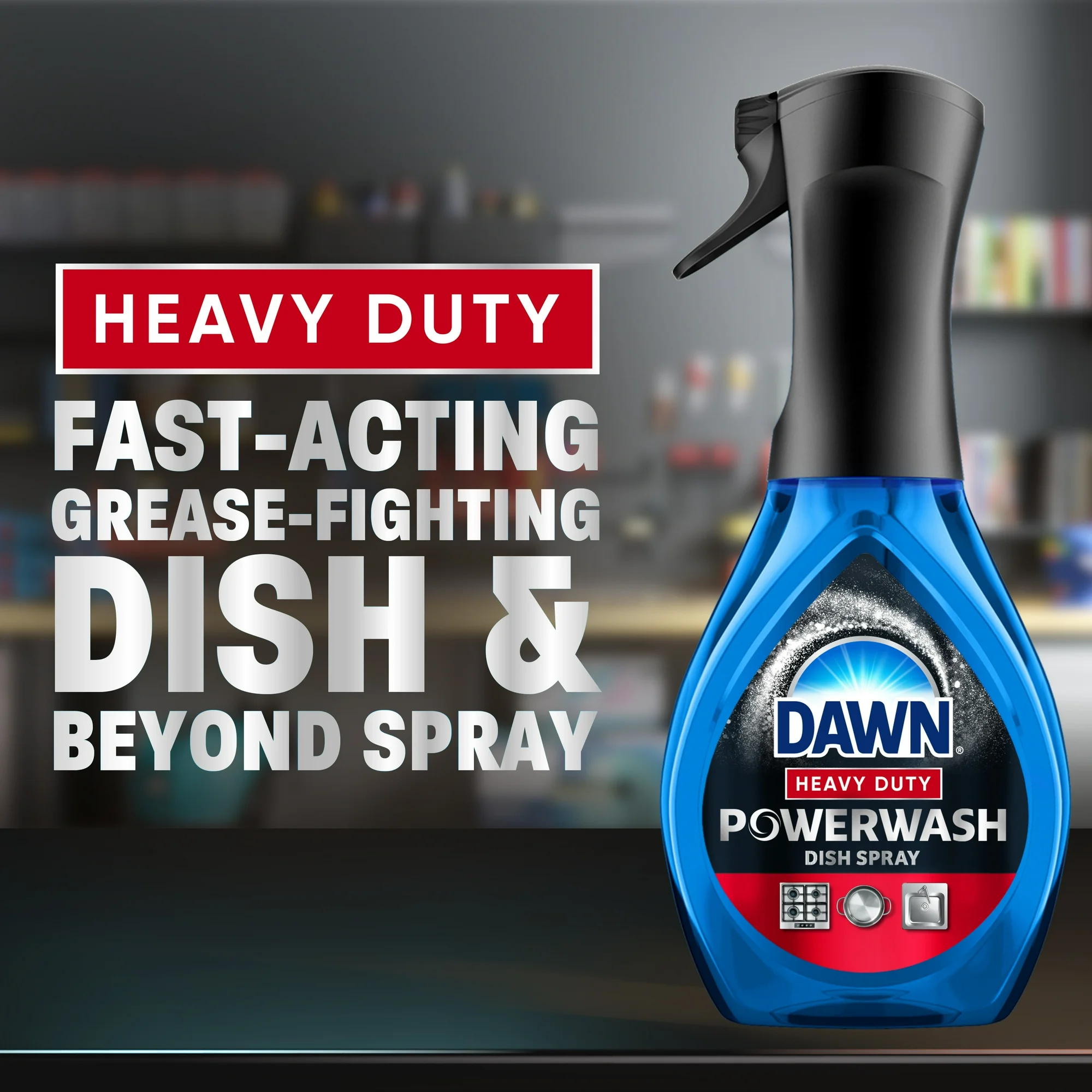 Dawn Powerwash Heavy Duty Dish Spray, Dish Soap, All-Purpose Cleaner, 1 Starter Kit, 16 FL Oz - Image 3