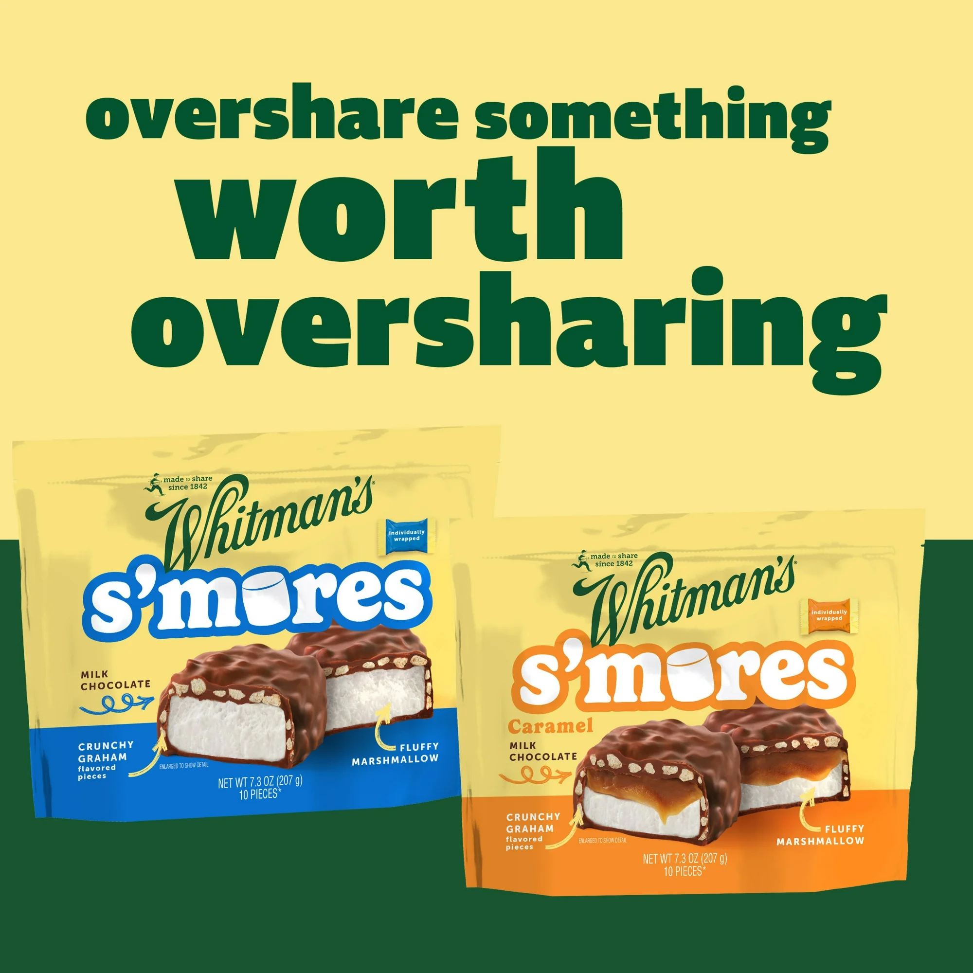 Whitman's S'Mores Milk Chocolate Candy Classic Marshmallow, Bag 7.3 oz. (10 pieces) - Image 6