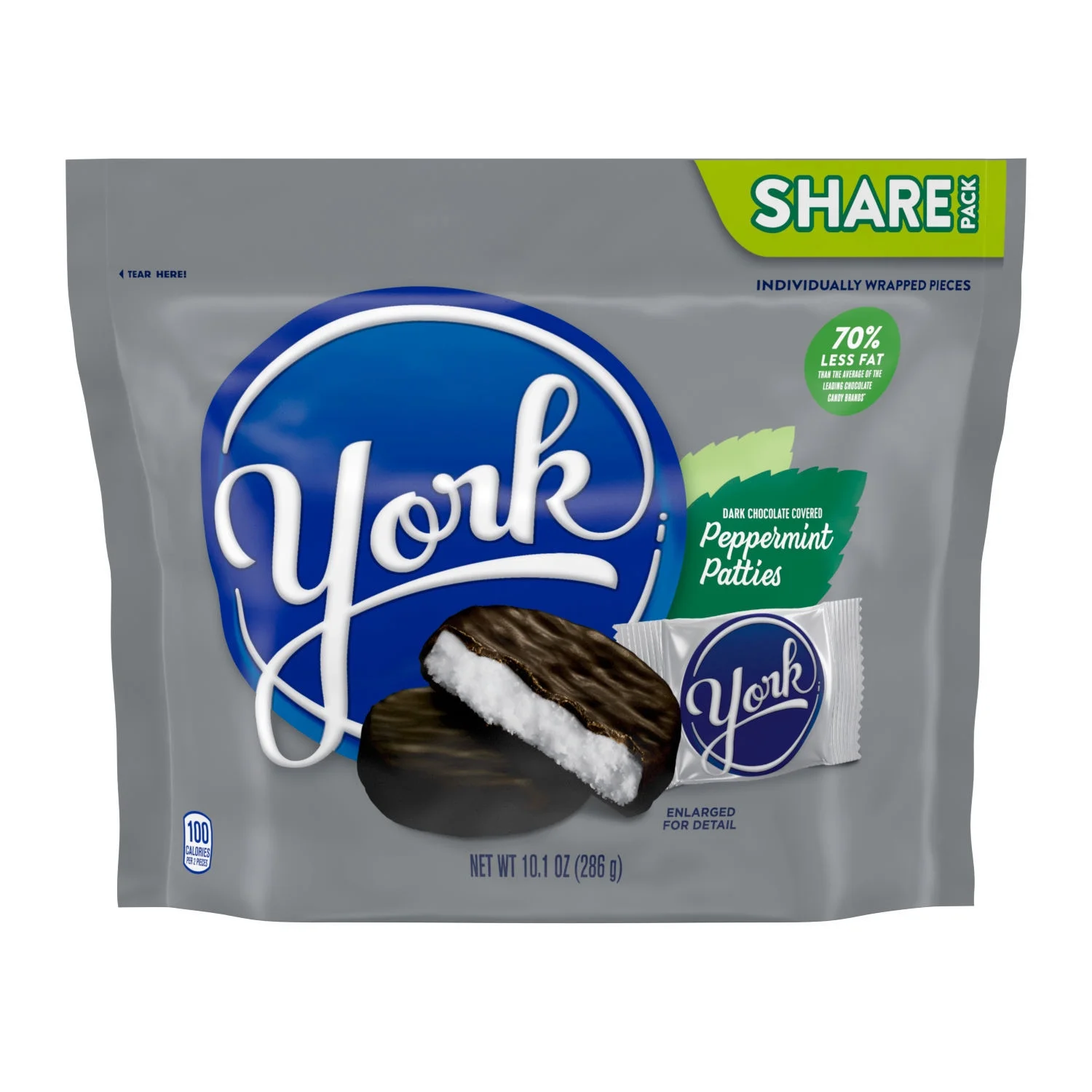 York Dark Chocolate Peppermint Patties Candy, Share Pack 10.1 oz - Image 3