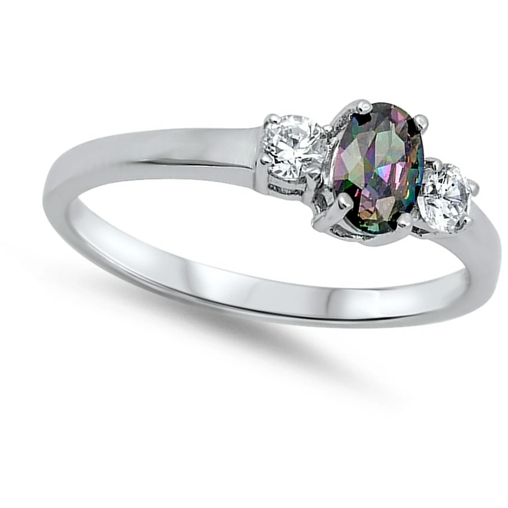 CHOOSE YOUR COLOR Women's Multi-color CZ Wholesale Ring .925 Sterling Silver Band Black Female Size 12 - Image 5