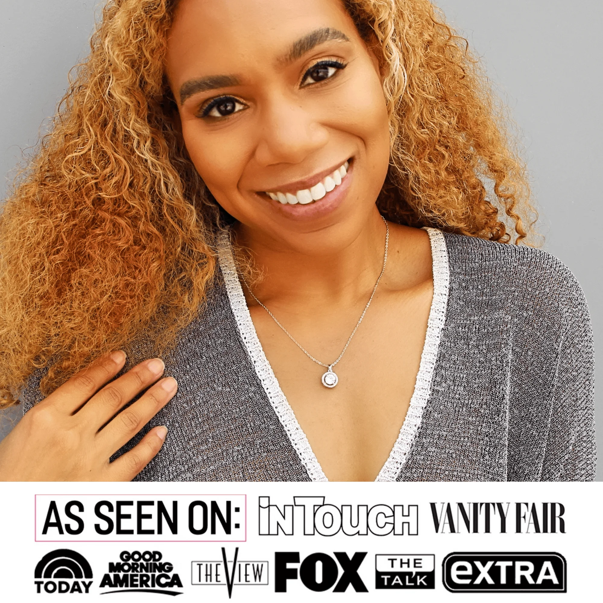 Cate & Chloe Blake 18k White Gold Plated Halo Necklace with Simulated Diamond Crystals for Women - Image 4