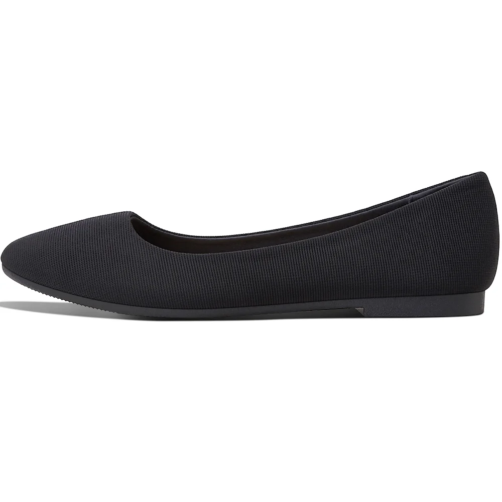 Obtaom Women's Round Toe Ballet Flats,Cute Textile Ballerina Flats,Comfortable Faux Leather Insole Low Heels Dress Shoes For Ladies (Black,US9) - Image 7