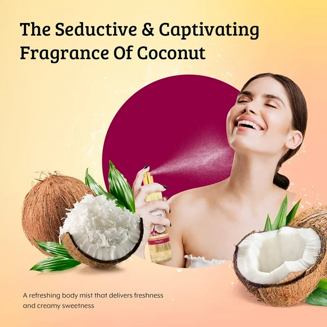 Body Spray For Women, Womens Perfume Fine Fragrance Body Mist, Women's Luxury Scented Gifts and Presents, Coconut Body Mist 8 oz Gift for Her Ideal Stocking Stuffer Mother's Day Gifts for Mom - Image 2