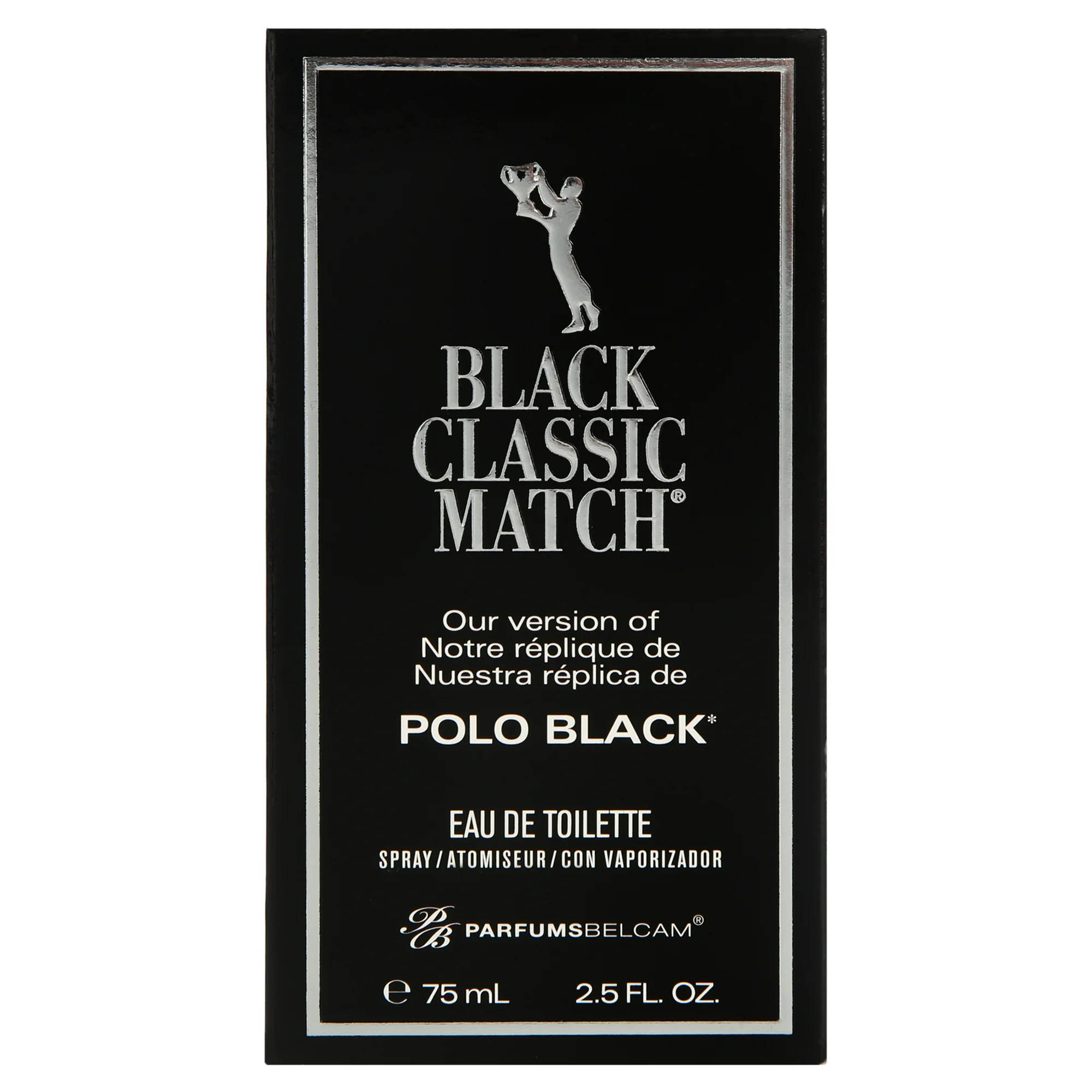 Parfums Belcam Black Classic Match for Men Eau de Toilette Spray, 2.5 fl oz - Image 8